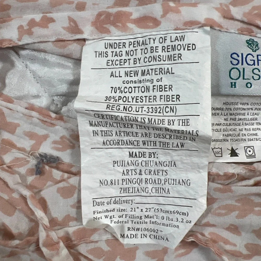 Set Of 2 Sigrid Olsen Home Standard Pillow Shams 21